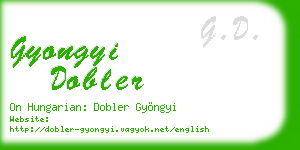 gyongyi dobler business card
